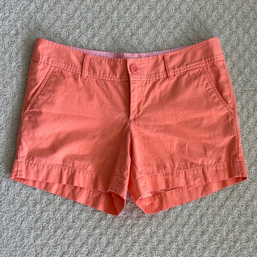 Lilly Pulitzer Callahan Cotton Shorts 5" Inseam Melon 8 Summer Casual Preppy